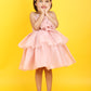 Girls champagne  Party frock m240016