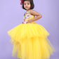 Girls yellow Gown length Party dress M240031