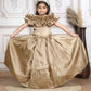 Girls gold gown length dress m250288