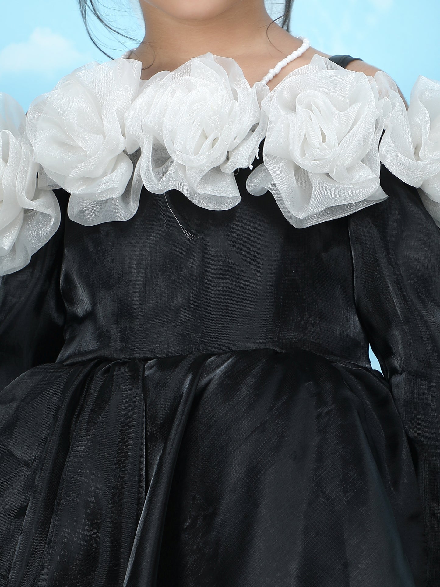 Girls black Knee length Party frock