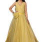 Girls gold Gown length dress M230901