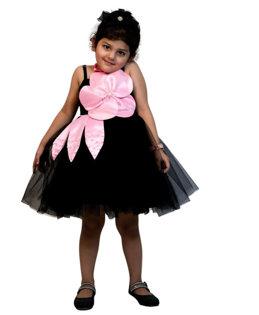 Girls black  Party frock m240045