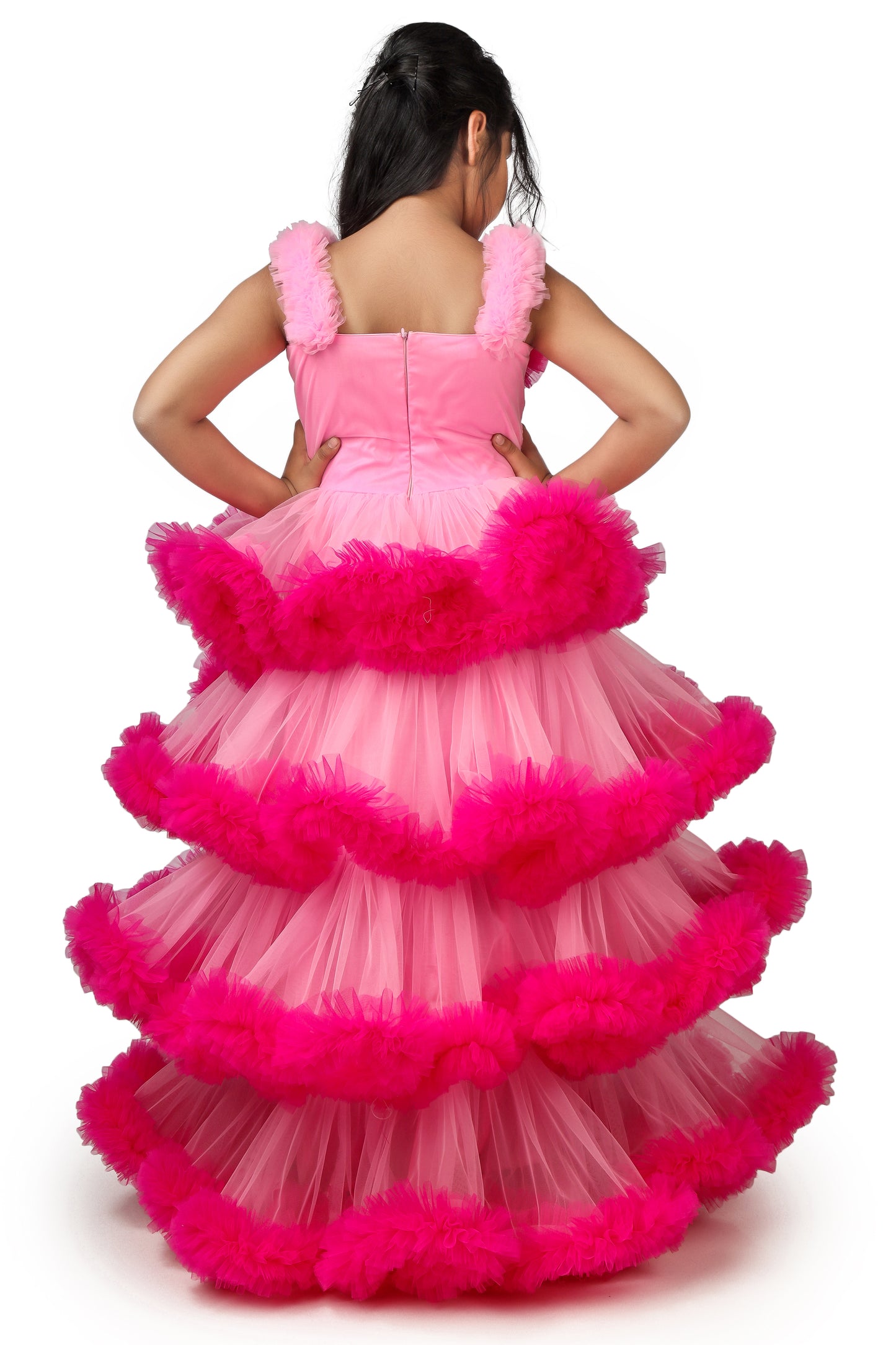 Girls Pink Gown length Party dress M230801