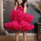 Girls magenta Knee length Party frock
