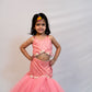 Peach Color Lehenga Choli Set For Girls