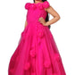 Girls Magenta Gown length Party dress M231201