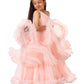 Girls Peach Gown length Party dress M232701