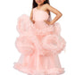 Girls Peach Gown length Party dress M232701