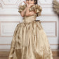 Girls gold gown length dress m250288