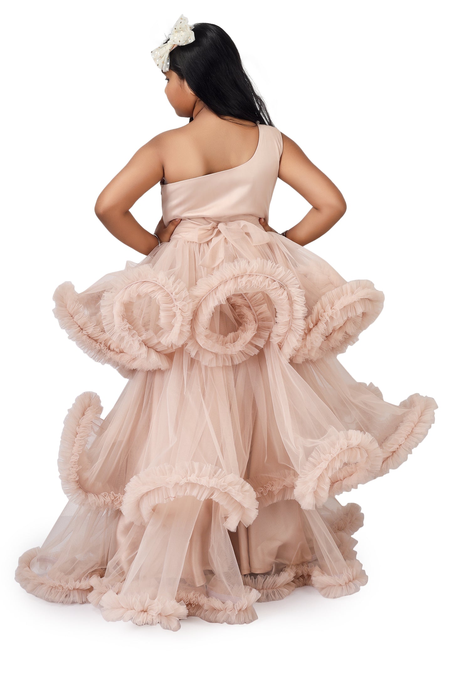 Girls Champagne Gown length Party dress M232201