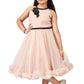 Girls champagne knee length Party frock m234101
