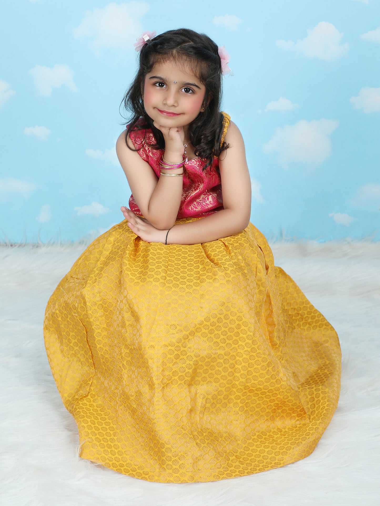 Girls Gold Party Dress