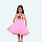 Girls pink casual frock m250037