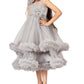 Girls Grey Gown length dress M232601