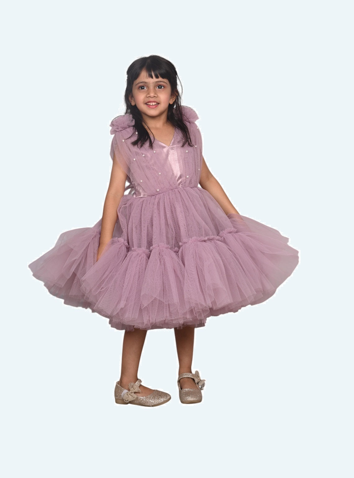 Pastel Pink party frock for girls