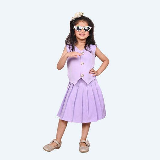 Girls knee length coord set