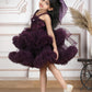 Girls wine Knee length Party frock