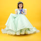 Girls green Gown length Party dress M240010