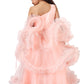 Girls Peach Gown length Party dress M232701