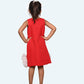 Girls red casual frock m250075