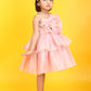 Girls champagne  Party frock m240016