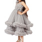 Girls Grey Gown length dress M232601