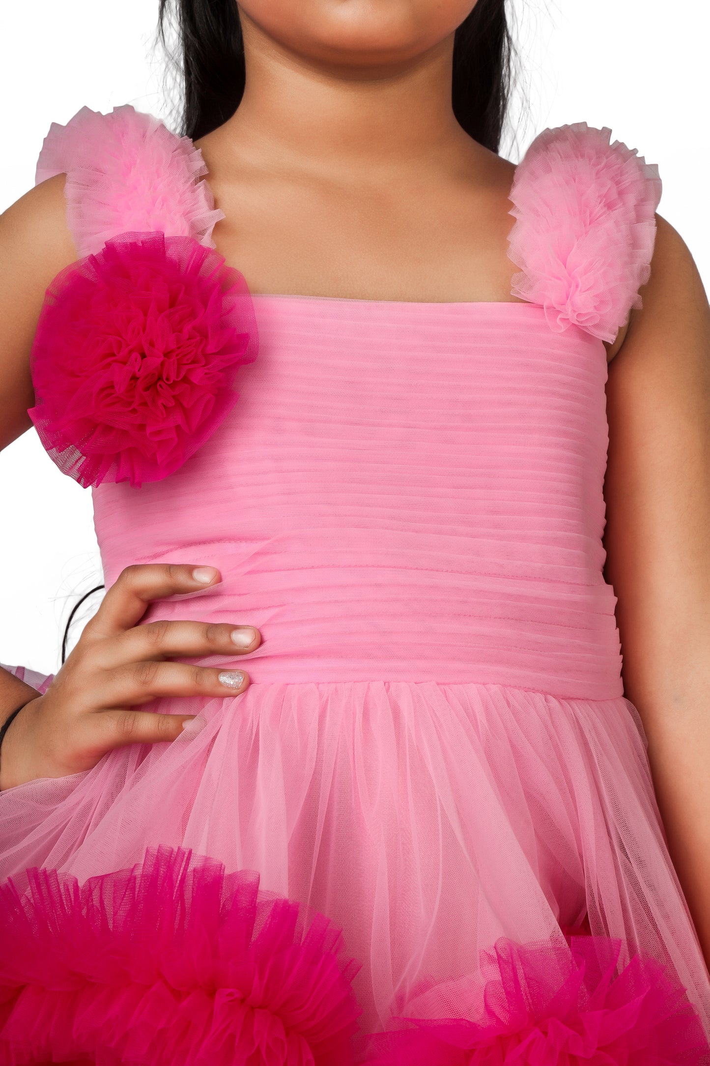 Girls Pink Gown length Party dress M230801