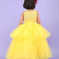 Girls yellow Gown length Party dress M240031