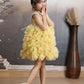 Girls gold Knee length Party frock