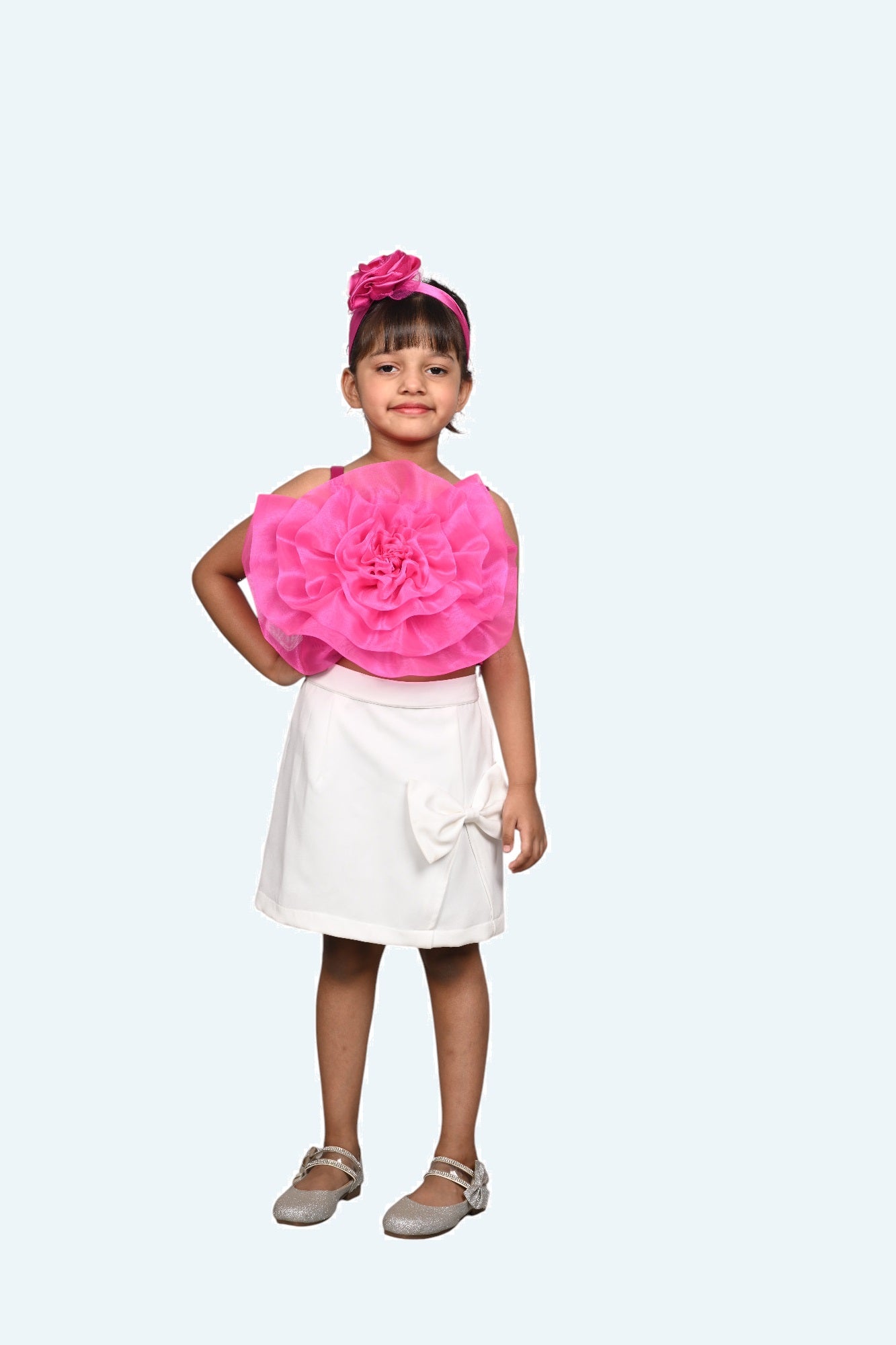 Girls premium skirt and top clothing set