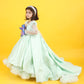Girls green Gown length Party dress M240010