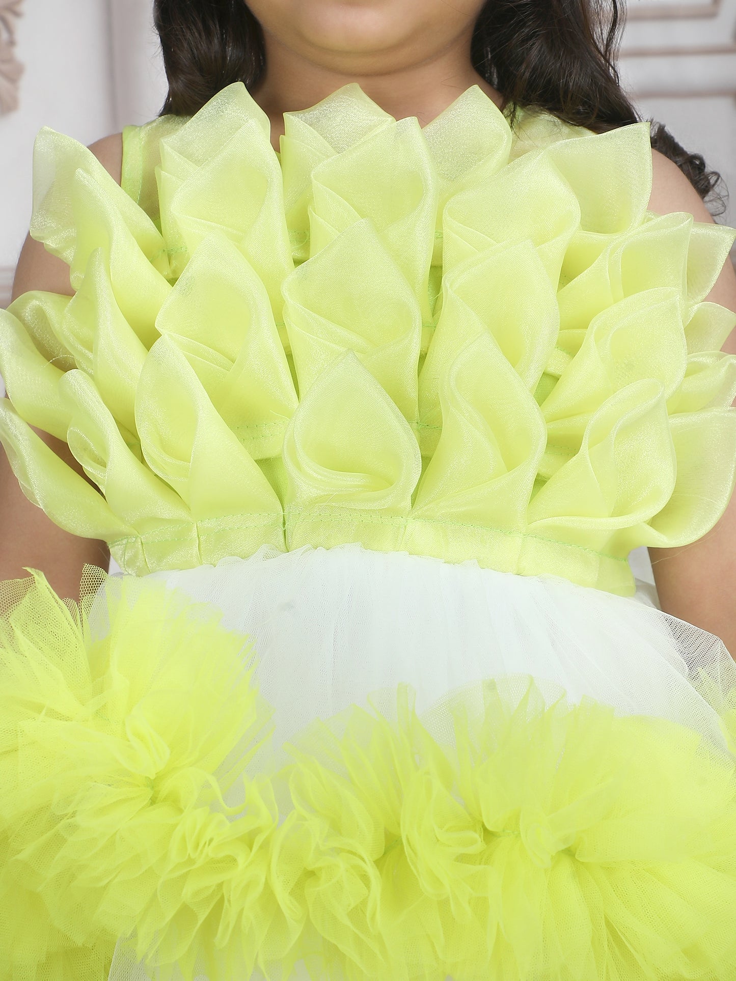 Girls Yellow Party Dress