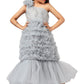 Girls Grey Gown length dress M232401