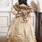 Girls gold gown length dress m250288