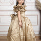 Girls gold gown length dress m250288