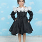 Girls black Knee length Party frock