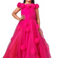 Girls Magenta Gown length Party dress M231201