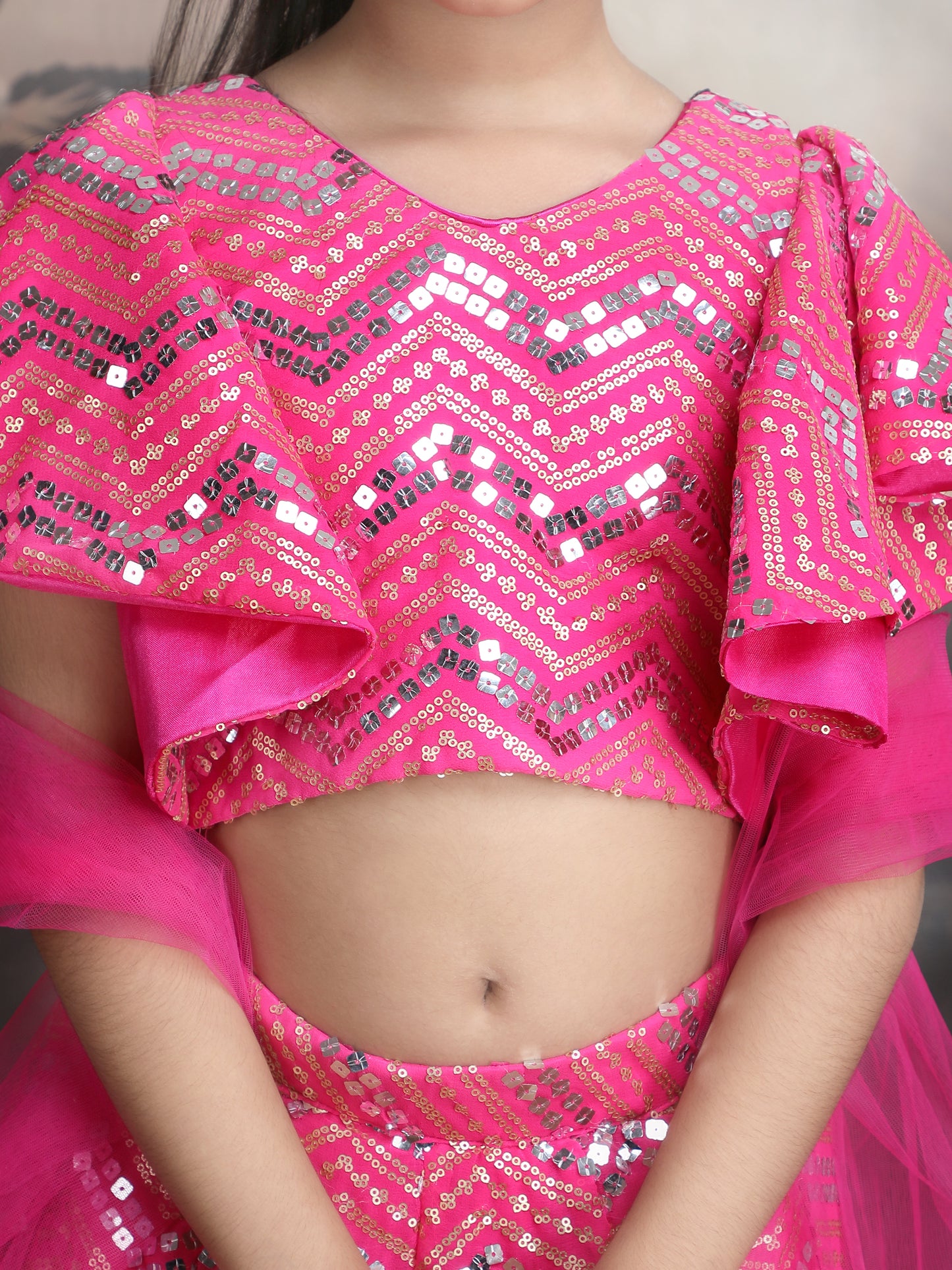 Girls Magenta Party Dress