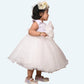 Girls white casual frock m250051