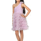 Purple One Shoulder Lilac Frilled Dress For Girls