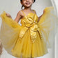 Girls gold casual frock m240055
