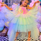 Green Unicorn Birthday Party Frock for Girls m260295